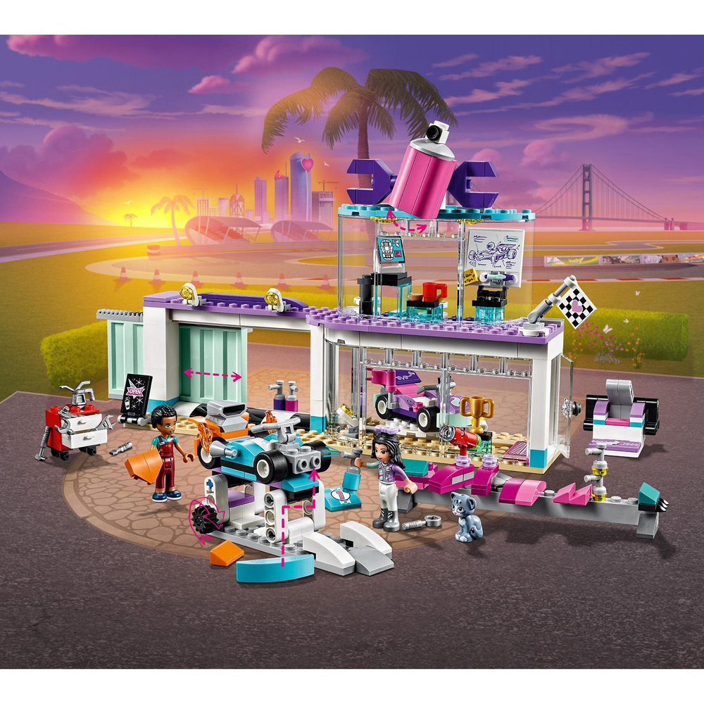 LEGO Friends: Мастерская по тюнингу автомобилей 41351 — Friends Tuning Shop — Лего Френдз Друзья Подружки