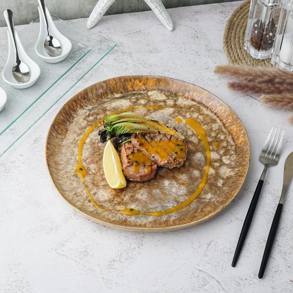 Блюдо круглое 28 см h2,5 см Light Brown Frutti di Mare P.L. [1]