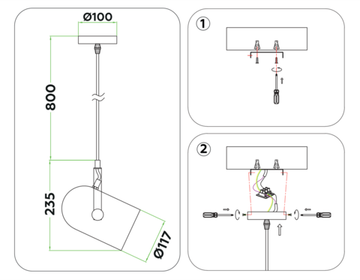 Подвесной светильник в стиле лофт 1*Е27 TR8206 BK черный Traditional Loft Ambrella