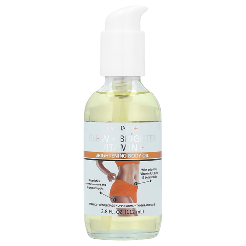 Reshape Plus, Glow + Brightening Vitamin C, осветляющее масло для тела, 112 мл (3,8 жидк. унц.)