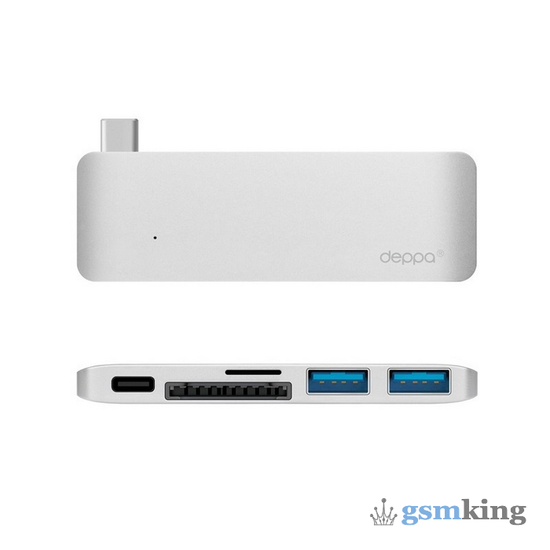 Deppa USB-C 5-in-1 for MacBook Silver (Серебро)