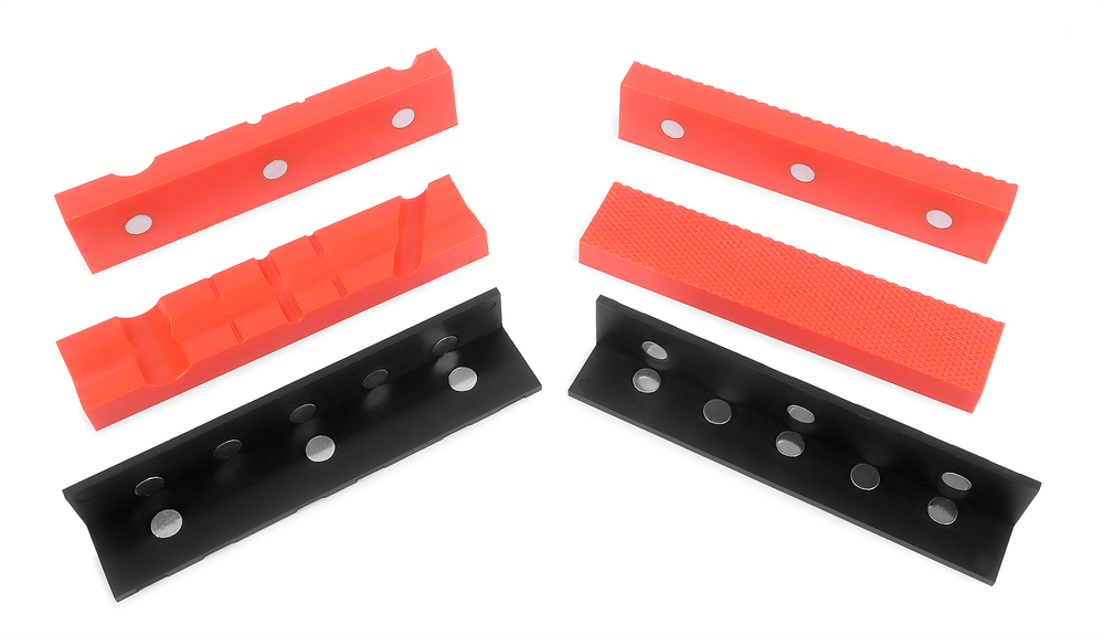 Комплект накладок на слесарные тиски на магнитах