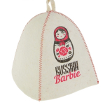 Шапка банная классическая «Russian Barbie» Бацькина баня