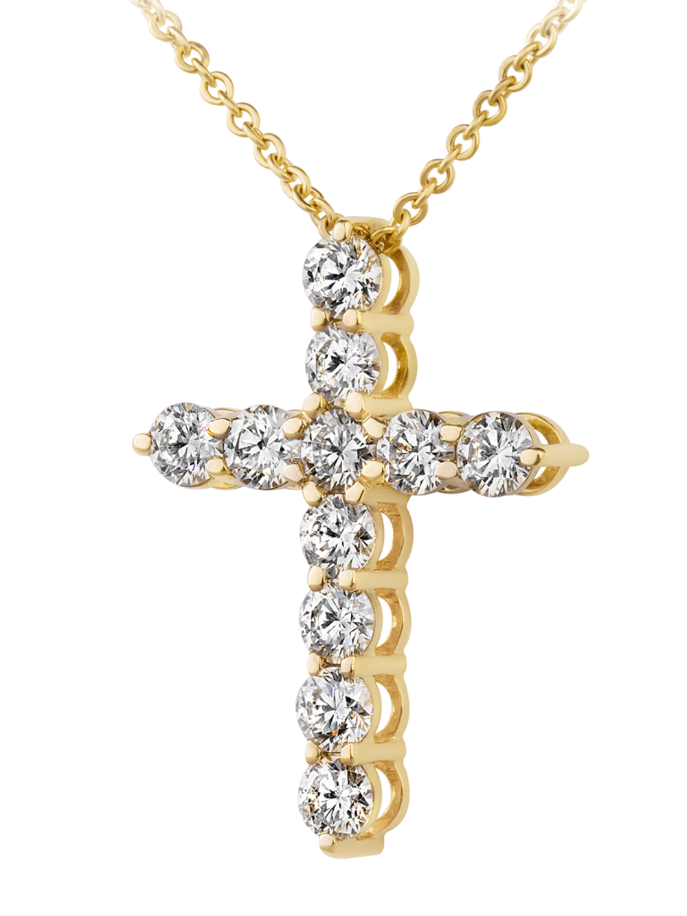 Классический крест с бриллиантами массой 1.6ct