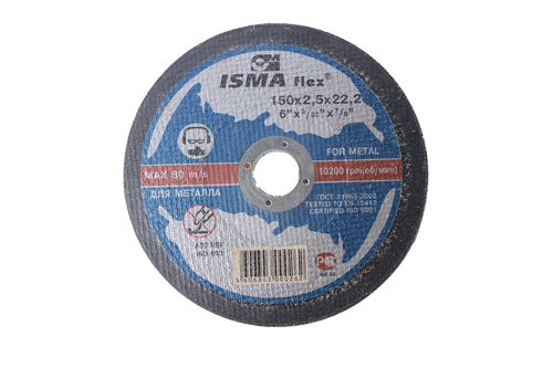ДИСК ОТРЕЗНОЙ ISMAFLEX ПО МЕТАЛЛУ 150Х2,5Х22,2(25)