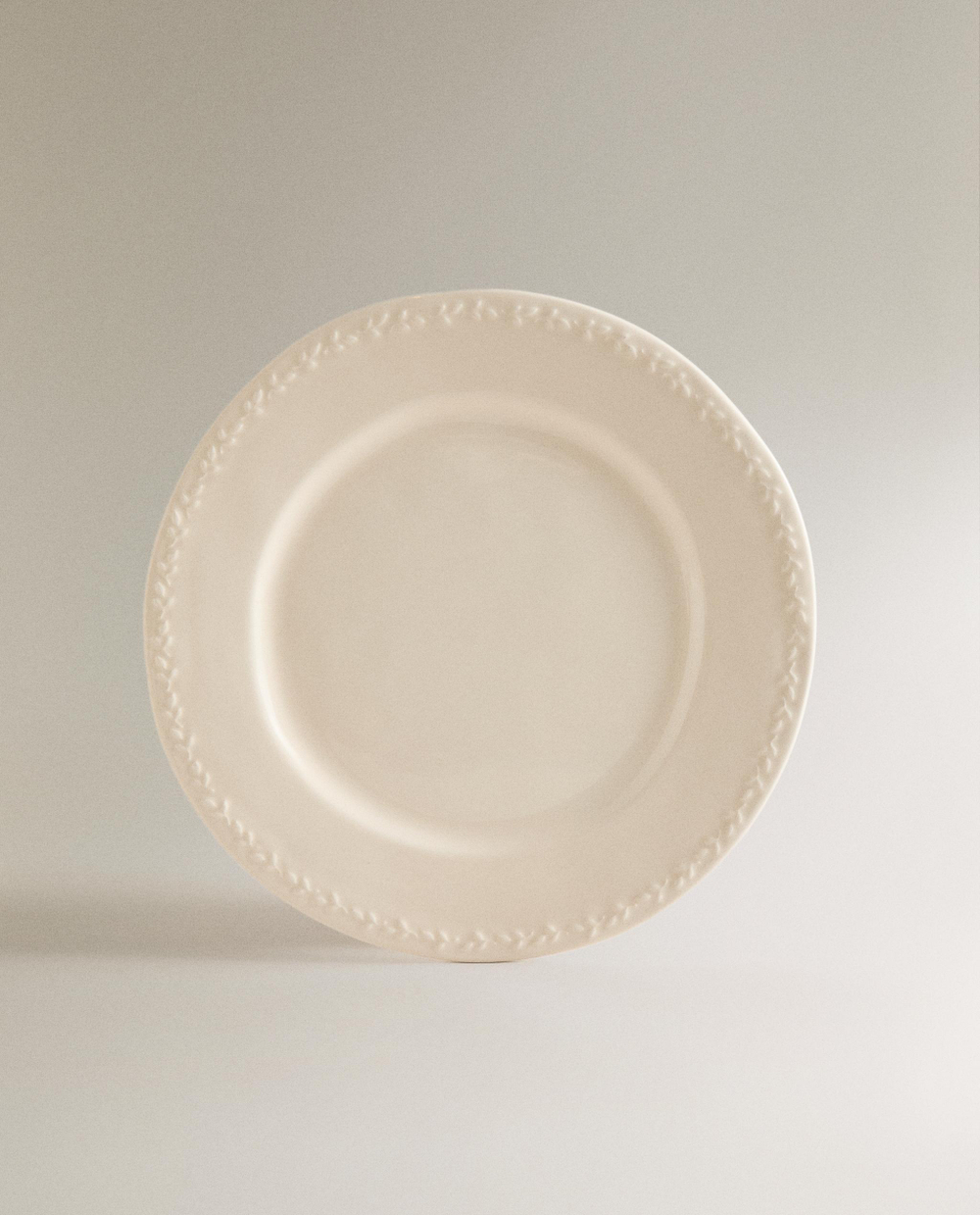 Zara Home набор столовой посуды из фаянса, цвет кремовый, 28.4 см