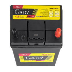 Аккумулятор GANZ PRO-Line JIS 42 А/ч обратный R+ 195x127x220 B19 EN 380 А