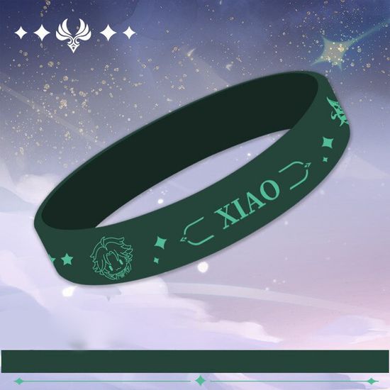 Браслет силиконовый Сяо, Геншин, Genshin