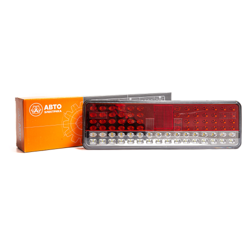 Фонарь задний, КамАЗ, МАЗ, левый, светодиодный, жгут с байонетным разъемом, с бегущим указателем поворота, 24 В