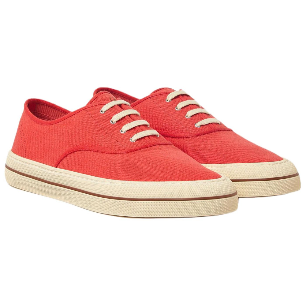 Loro Piana Canvas Shoes Men"s Low top Red
