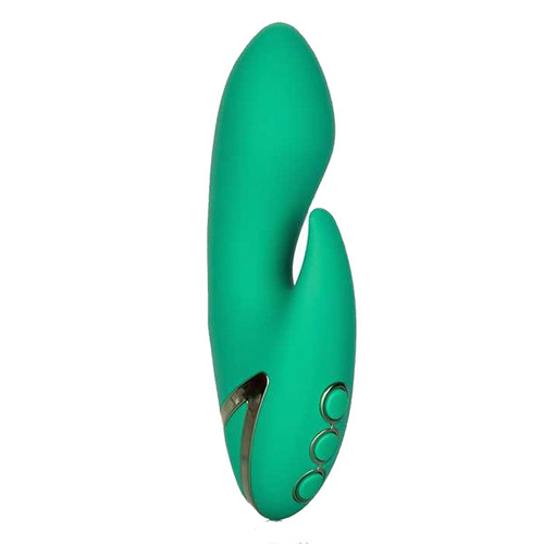 Зеленый вибромассажер-кролик 15см California Exotic Novelties Sierra Sensation SE-4349-15-3