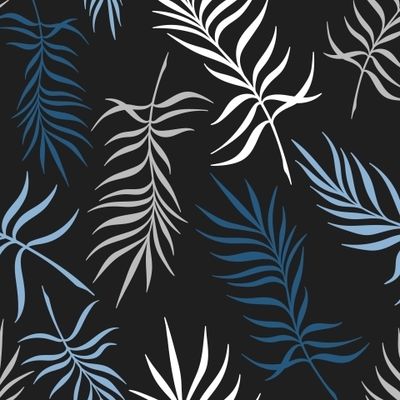 ЛИСТЬЯ ФИНИКОВОЙ ПАЛЬМЫ НА ЧЁРНОМ ФОНЕ