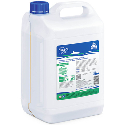 Средство моющиее Dolphin Gresol D008-5 щелочное, низкопенное для полов 5 л
