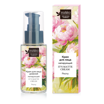 Легкий ночной крем для регулирования выработки кожного сала It`s matte cream Peony 30мл