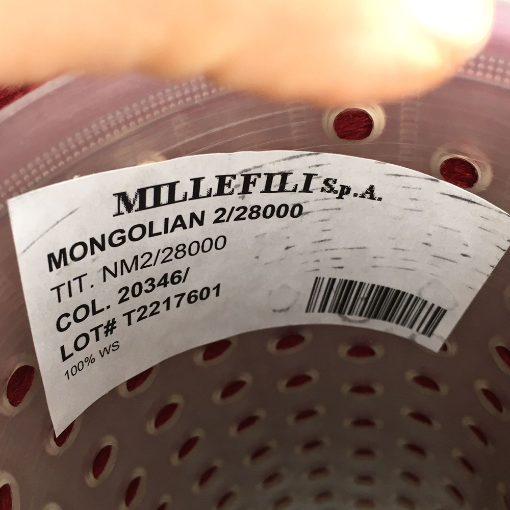 MONGOLIAN - MILLEFILI; 100% кашемир; 1400м/100гр (2/28); col.20346, цвет: бордовый