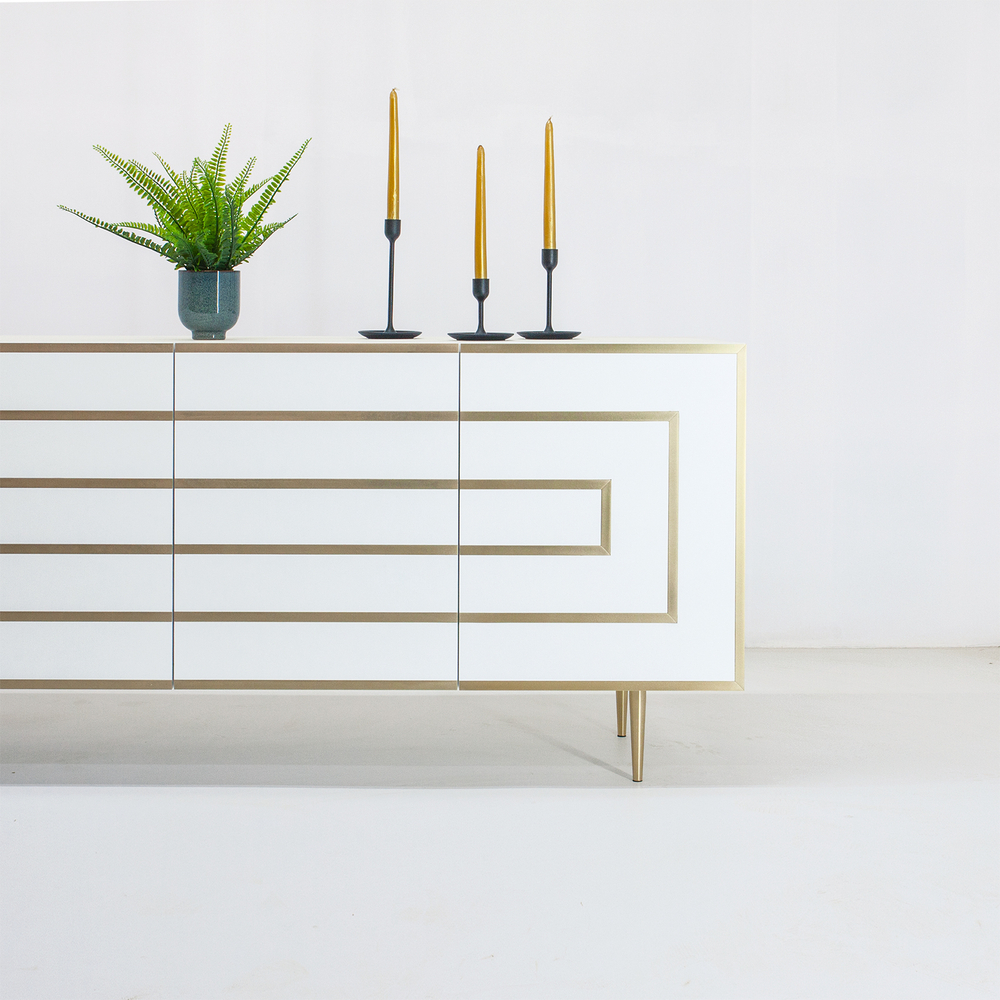 ТУМБА WHITE&BRASS