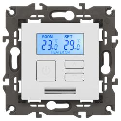 14-4111-01 ЭРА Терморегулятор универс. 230В-Imax16А, IP20, Эра Elegance, белый | Elegance Белый