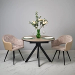 Стул Bradex Home Bruno латте шенилл с экокожей с поворотным механизмом