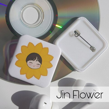 Значок / BTS / vhappiness / Jin Flower