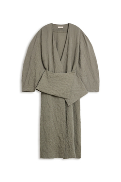 Платье maxi с баской Invitation olive