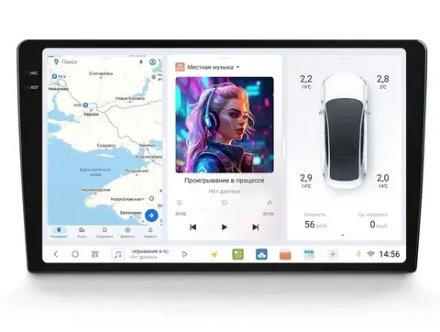 Магнитола в 10" рамку с QLed+2K экраном 10.5" - Carmedia MKD Android 13, ТОП процессор, CarPlay, 4G SIM-слот