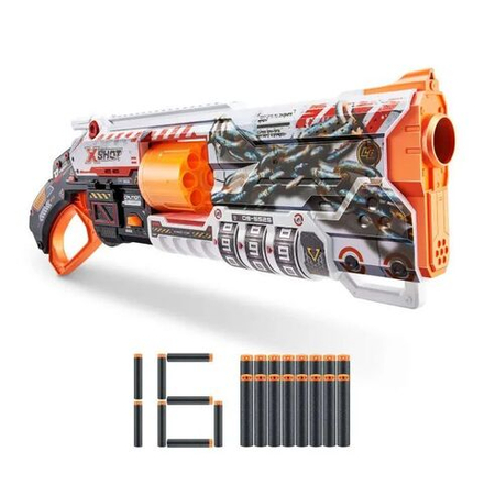 Игрушечное оружие X-Shot LOCK BLASTER - Пусковая установка Бластер + 16 дротиков - Икс-шот 36006