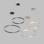 Светильник подвесной RAYDIA, 40 Вт, 3000–4000К, ?600?1500 мм, металл+акрил, черный, свет вверх/вниз