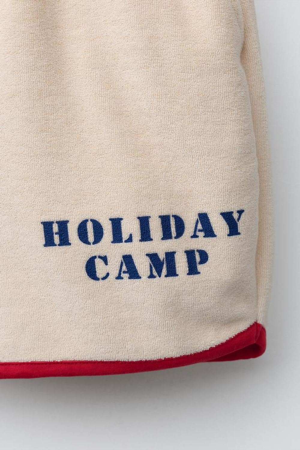 ZARA ШОРТЫ-БЕРМУДЫ ИЗ МАХРОВОЙ ТКАНИ С КОНТРАСТНЫМИ ДЕТАЛЯМИ, ЭКРЮ