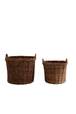 Zara Home Корзина из ротанга, цвет коричневый, 46 см