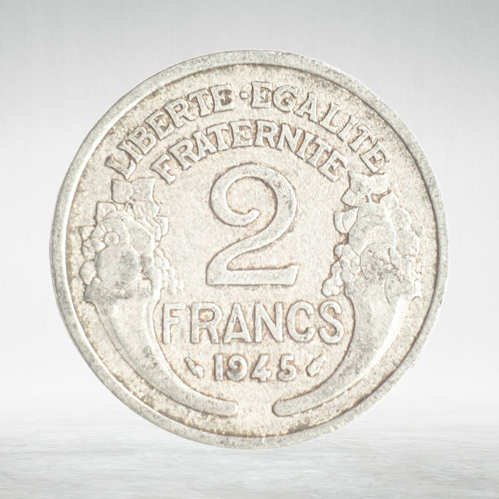 France, 2 Francs 1945 - Light Type, VF