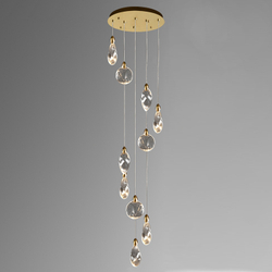 Подвесной светильник MT9176-10H titanium gold