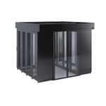 Холодный коридор, шириной 1200мм, высотой 2120, глубиной шкафов 800мм и глубиной коридора 1,7 м, с автоматическими дверями, и задней панелью