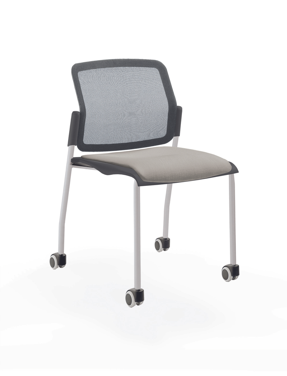 Movie стул со спинкой-сеткой на 4 ногах и колесах