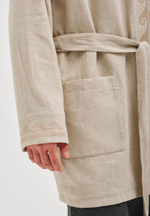 Шапан льняной короткий OYU TOLQYN BEIGE