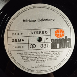 Винтажная виниловая пластинка LP Adriano Celentano Azzurro (Germany 1971) Buona Sera