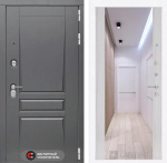 Дверь Входная Лабиринт Платинум С зеркалом Максимум Сандал белый