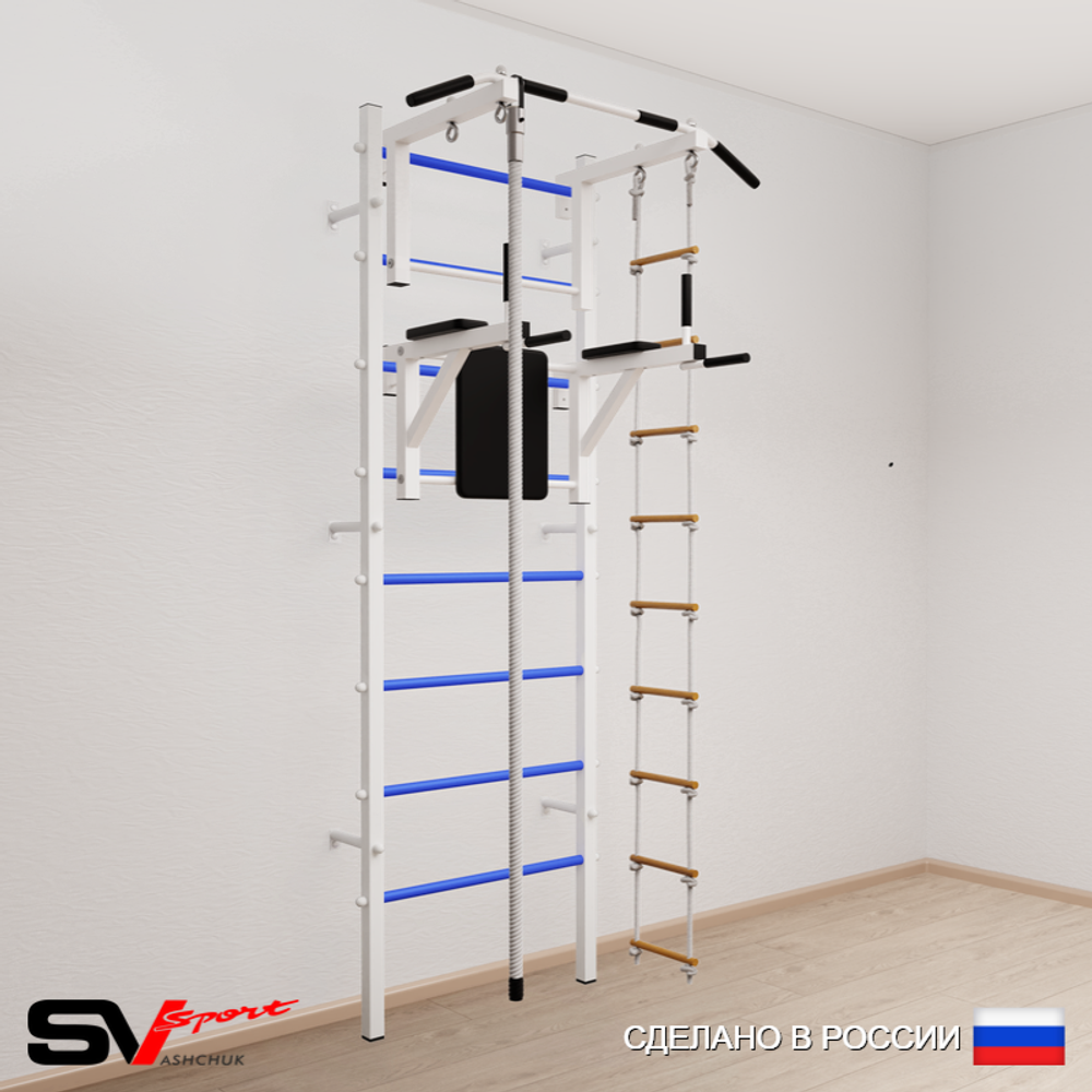 Шведская стенка Sv Sport 575 (Турник стандарт/Брусья/Канат/Лестница)