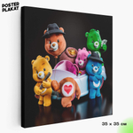 Картина для интерьера Заботливые мишки / Care Bears на холсте, персонажи мультфильма, холст с печатью на подрамнике, на стену, Постер Плакат