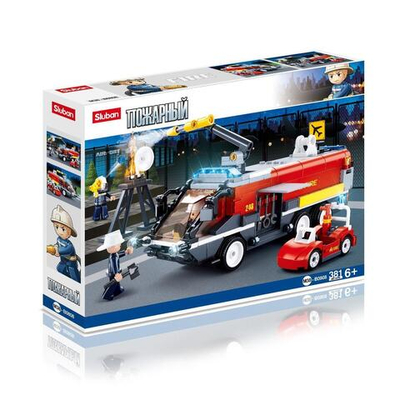 Конструктор блочный Слубан "Пожарные. Спасение радиовышки" (381 дет.)