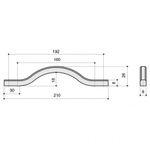 Ручка-скоба 192-160мм, отделка хром глянец