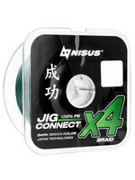 Шнур плетеный для рыбалки NISUS JIG CONNECT X4 PE Light Green 150m #0.4, 0.10mm 3.6кг/7.9LB (T-N-JC-X4-0.10-150-LG)