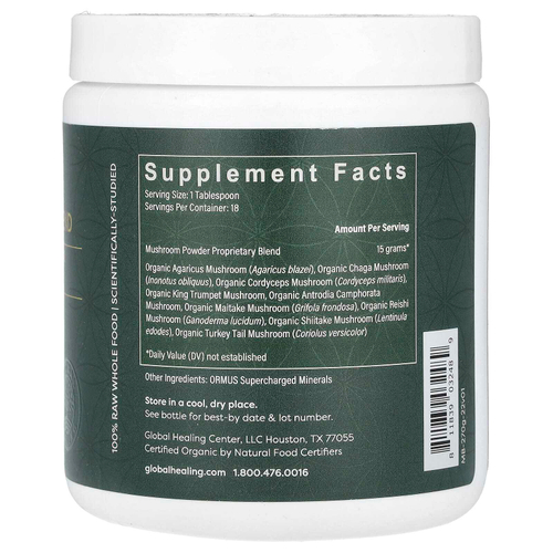Global Healing, органическая смесь грибов, 270 г (9,5 унции)