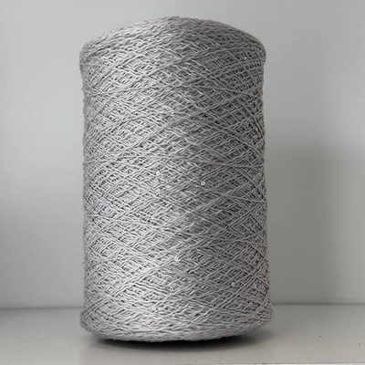 LINETTE PAILLETES - 80% лен, 20% п/а, микропайетки 2мм, ; 450м\100гр; цвет: серый светлый, пайетки серебро