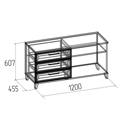 Тумба МЦН Аурелио 5, антрацит