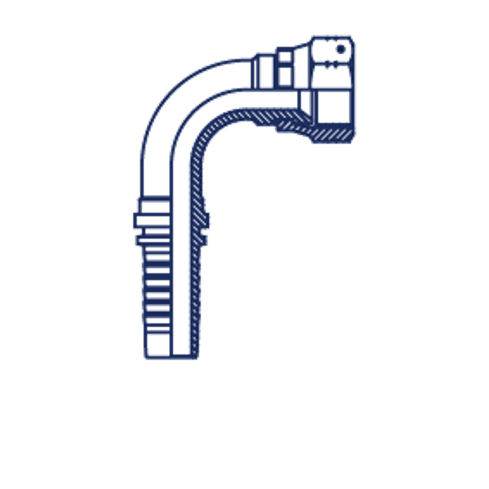 Фитинг DN 20 JIC (Г) 1.1/16 (90)