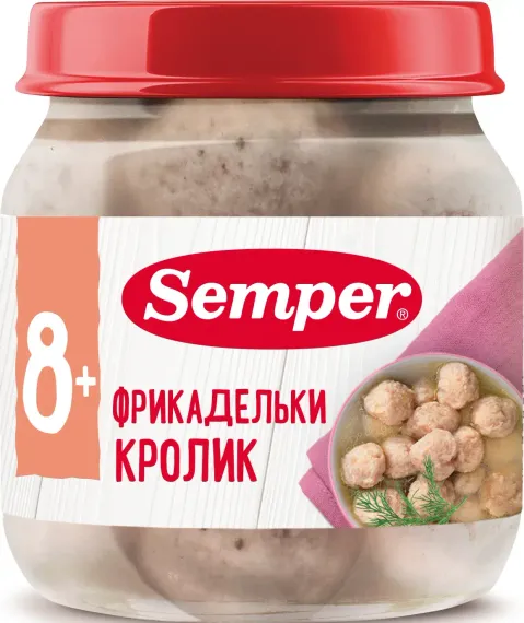 Фрикадельки Semper кролик 100г с 8месяцев