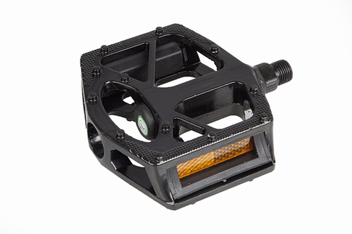 Педали MX-P888, ось 9/16" со светоотражателями, алюминиевые чёрные