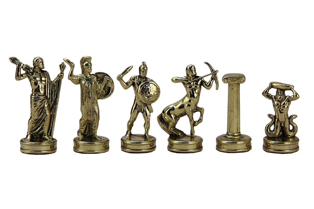 Manopoulos Шахматы сувенирные "Битва Титанов" бронзовые