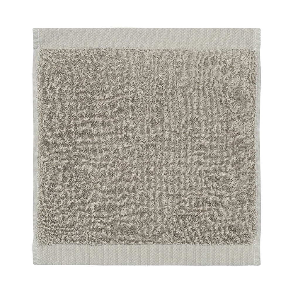 Полотенце для лица бежево-серого цвета из коллекции essential, 30х30 см