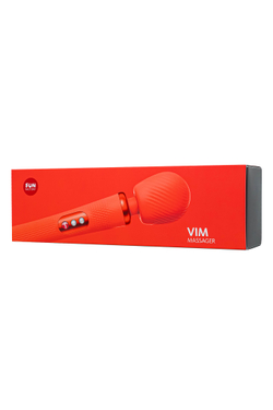 Вибромассажер Fun Factory VIM VIBRATING WAND, силикон, оранжевый, 31,3 см